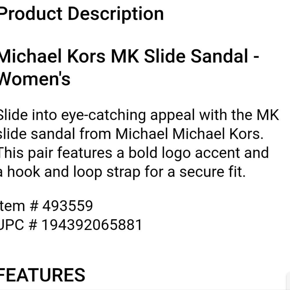 Michael Kors MK Logo‎ Glitter Slide Sandals - Picture 6 of 7